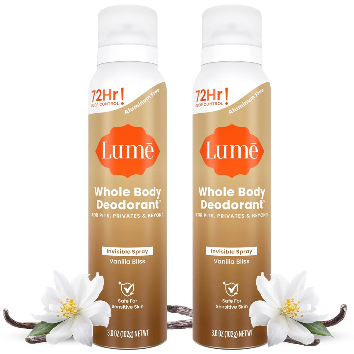 Lume Invisible Body Deodorant Spray – Whole Body Deodorant – 3.6 oz (Fresh Citrus)